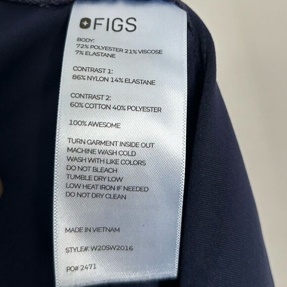 Figs Yola Women's Navy Blue Slim Leg Cargo Maternity Scrub Pants Size XS comfy - Picture 7 of 10